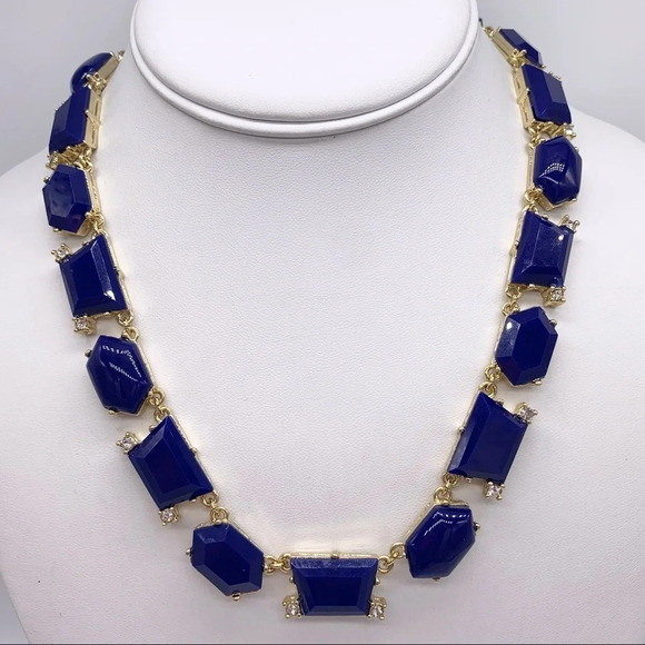 J. Crew Royal Blue Linked Necklace - Picture 1 of 2
